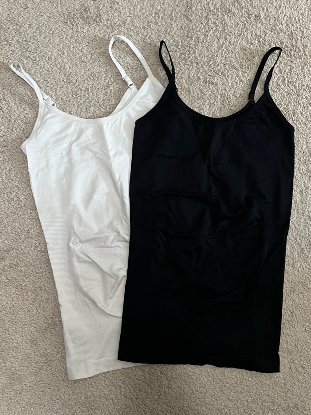 Black and White Seamless Cami Set - maternity